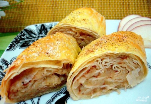 Лаваш с яблоками