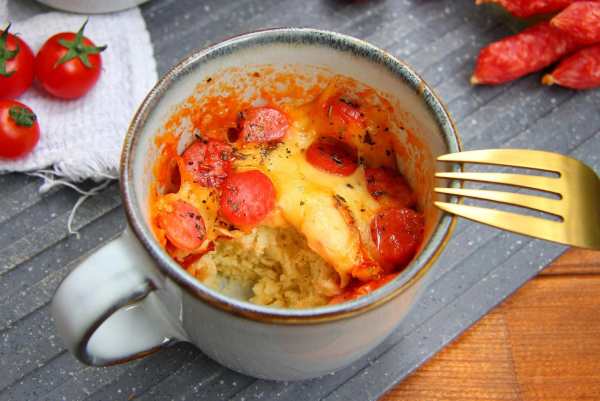 пицца в кружке в микроволновке фото 14