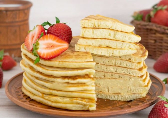 пышные блинчики на кефире с дырочками