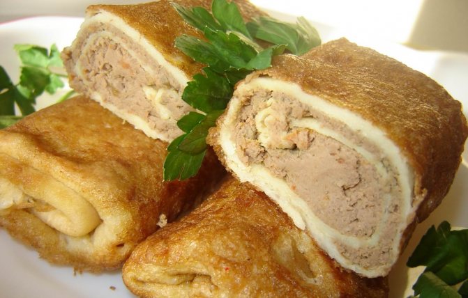 Такие рулетики получаются очень сытными