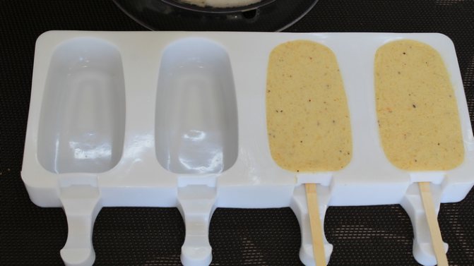 заполнение формы эскимо пирожных